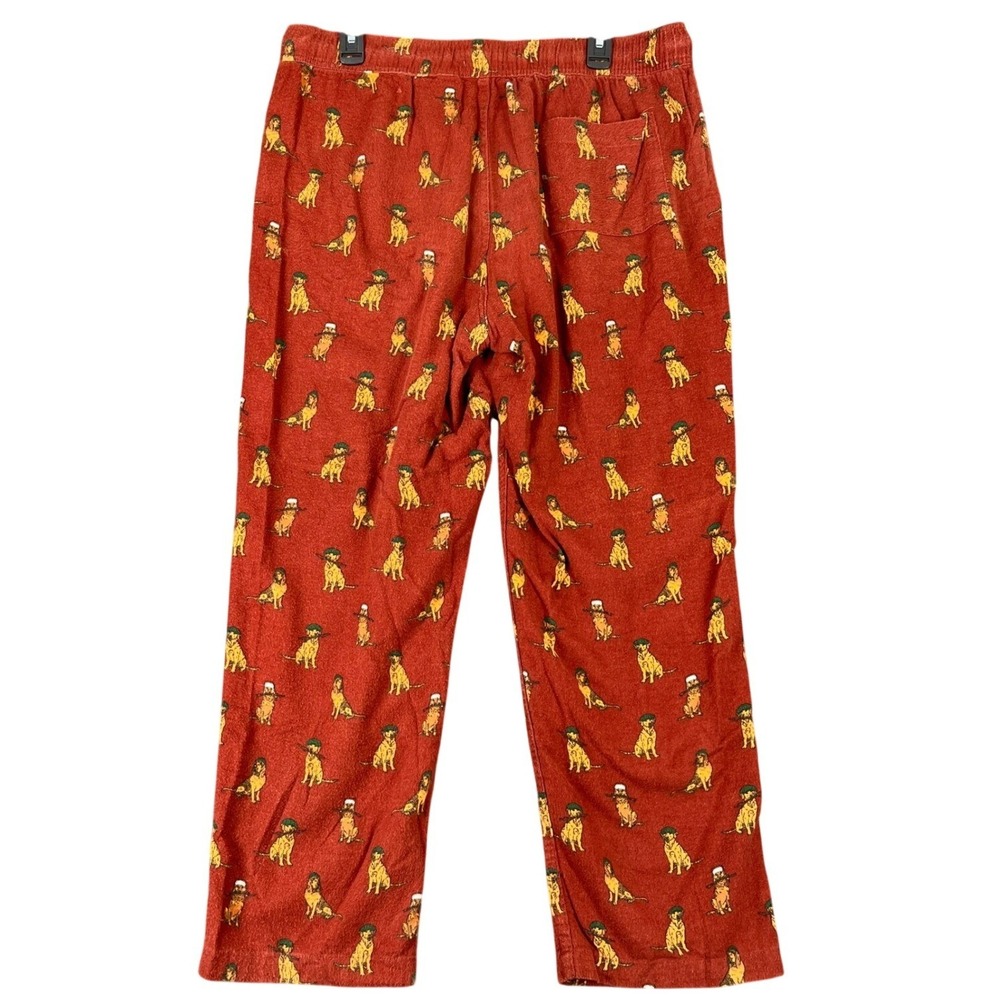 J.Crew Pajama Pants Mens L Golden Retriever Dog Print Loungewear Sleepwear Cozy